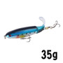 GOBYGO 1PCS Whopper Popper 10cm/14cm Fishing Lure Artificial Bait Hard Plopper Soft Rotating Tail Fishing Tackle Geer Pesca