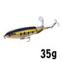 GOBYGO 1PCS Whopper Popper 10cm/14cm Fishing Lure Artificial Bait Hard Plopper Soft Rotating Tail Fishing Tackle Geer Pesca