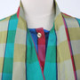 Vintage 70s DVF Diane Von Fürstenberg Pussycat Bow Plaid Blouse L