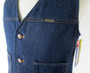 Mens Vintage 70s Wrangler Blue Denim Vest M