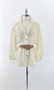 Vintage 70s Antique White Button Up Lace Blouse M