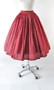 Vintage 50s 60s Red & Gold Plaid Full Skirt S