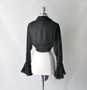 Vintage 90's Black Sheer Tie Top S