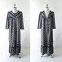 Vintage 70's Hawaiian Rayon Kaftan / Caftan Tunic Dress