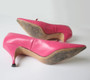 Vintage 60's Pink Heels With Bow Shoes Pumps 7.5