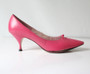 Vintage 60's Pink Heels With Bow Shoes Pumps 7.5