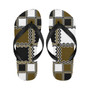 Black White Madras Flip Flops for Men/Women (Model 040)