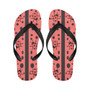 Bittersweet Persimmon Ladybugs Flip Flops for Men/Women (Model 040)