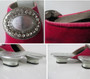 Vintage 60's MOD Pink Velvet Evening Shoes Slippers 7 M