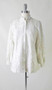 Vintage 60's MOD Silver Damask White Satin Evening Blouse / Jacket L