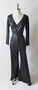 Vintage 70's Fredericks of Hollywood Liquid Satin Studded Jumpsuit Catsuit