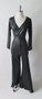 Vintage 70's Fredericks of Hollywood Liquid Satin Studded Jumpsuit Catsuit