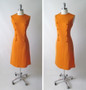 Vintage 60's MOD A Line Orange Dress L