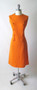 Vintage 60's MOD A Line Orange Dress L