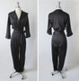 Vintage 60's Black Bombshell Jumpsuit Catsuit M