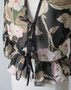 Vintage 70's Romantic Black Sheer Tie Front Floral Top Blouse L / M
