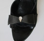 Vintage 50's Black Suede Satin Bow Springolator Heels Shoes 7.5 / 8