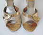 Vintage Gold Lame Chromespun 50's 60's Springolator Heels Shoes 8