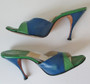 • Vintage 50's 60's Blue & Green Springolator Heels Shoes 8
