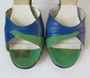 • Vintage 50's 60's Blue & Green Springolator Heels Shoes 8