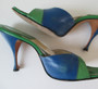 • Vintage 50's 60's Blue & Green Springolator Heels Shoes 8