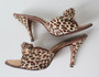 Vintage 50's 60's Leopard Springolator Heels Shoes 8