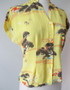 Vintage 50's Silk Hawaiian Blouse Top S M