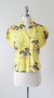 Vintage 50's Silk Hawaiian Blouse Top S M