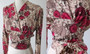 Vintage Floral 70's Meets 40's Blouse Tie Top M / L