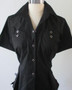 Vintage 50's Style Black Rockmount Ranchwear Short Sleeve Western Shirt Top M