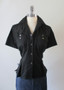 Vintage 50's Style Black Rockmount Ranchwear Short Sleeve Western Shirt Top M