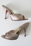 Vintage 60's 50's Pearl Copper Burnished Gold Springolator Heels Shoes & Original Box 8 M