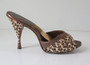 Vintage 50's 60's Leopard Springolator Bombshell Heels Shoes 8.5 M