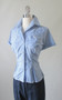 Blue White Gingham Authentic 50's Style Rockmount Western Top Shirt Blouse S