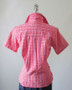 Vintage 50's Original Style Pink Plaid Seersucker Rockmount Western Shirt Blouse Top L