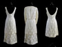 Vintage 60's White Damask Rose Wedding Dress Going Away Convertible Jacket Set S