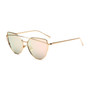 Cat eye Brand Sunglasses Women Designer Mirror Flat Rose Gold Vintage Metal Reflective sunglasses women female Oculos Gafas