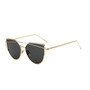 Cat eye Brand Sunglasses Women Designer Mirror Flat Rose Gold Vintage Metal Reflective sunglasses women female Oculos Gafas