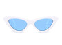 Womens 50mm Cat Eye Gradient Color Tint Mirror Lenses UV400 Sunglasses