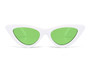 Womens 50mm Cat Eye Gradient Color Tint Mirror Lenses UV400 Sunglasses