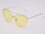 Womens 57mm Cat Eye Brow Bar Gradient Color Tint Mirror Lenses UV400 Sunglasses