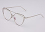 Womens 57mm Cat Eye Brow Bar Gradient Color Tint Mirror Lenses UV400 Sunglasses