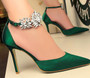 Crystal Buckle High Heels