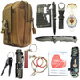 12 in 1 Survival Spy Kit Set Outdoor Camping Travel Multifunction First Aid SOS EDC Emergency Supplies Tactical for Wilderness