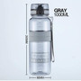 UZSPACE Popular Gray Water Bottle Men Outdoor Sport Travel My Drink Bottle Portable Leakproof Plastic Bottle BPA Free 5 Capacity