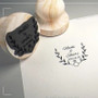 Personalized 4.5cm Name and Date Custom wooden stamp for Invitations, Thank Yous