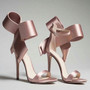 Satin Butterfly-knot Heel