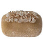 Unique Gold Rhinestone Evening bag Clutch Purse Party Bridal Prom