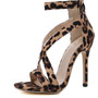 Leopard Cross Straps High Heel Pumps