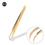 1 pcs Stainless Steel Eyelashes Tweezers Professional For Lashes Extension Gold Decor Anti-static Eyelash Tweezer Makeup Tools